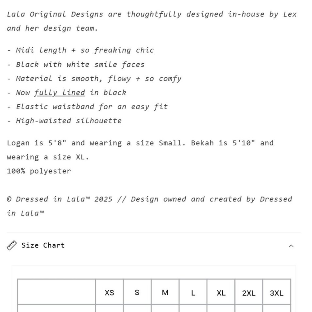 Dressed in Lala - Midi Skirt - Smiley Faces - XL - Picture 5 of 5